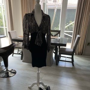 Black and grey dress from BeBe